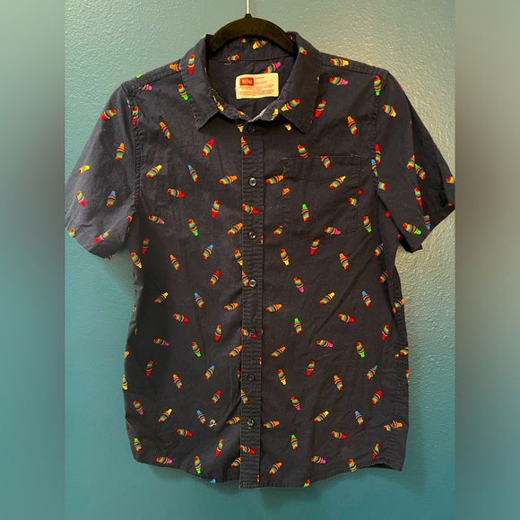 Target Shirts & Tops Traget Pride Collection Button Up Rainbow Ice